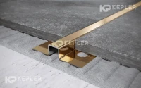 П-образный профиль из нержавеющей стали 10x25 мм FUM 10x25 золото полированное 2,7 м