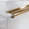 Порог угловой для защиты ступеней из нержавеющей стали шириной 40 мм  FCR 12 золото полированное 2,7 м (Kepler Profiles)