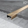 П-образный профиль из нержавеющей стали 10x30 мм FUB 10x30 золото сатинированное 2,7 м