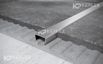 П-образный профиль из нержавеющей стали 10x30 мм FUB 10x30 сатинированный 2,7 м