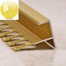 F-образный профиль из алюминия гнущийся для наружных углов и ступеней ПФ 10 золото глянец 2,7 м