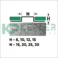 П-ОБРАЗНЫЙ ПРОФИЛЬ ИЗ НЕРЖАВЕЮЩЕЙ СТАЛИ 8x15 ММ FUM 8x15 Золото сатинированное 2,7 м