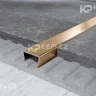 П-образный профиль из нержавеющей стали 12x20 мм FUB 12x20 золото полированное 2,7 м