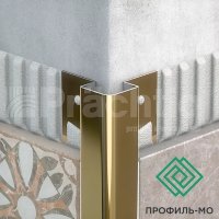 УГОЛ АНТИВАНДАЛЬНЫЙ ИЗ НЕРЖАВЕЮЩЕЙ СТАЛИ ЗОЛОТО (НИТРИД ТИТАНА) AV 8х30 GG