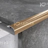 С-образный профиль из нержавеющей стали 10 мм FRF 10 золото сатинированное 2,7 м