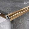 С-образный профиль из нержавеющей стали 10 мм FUR 10 золото полированное 2,7 м