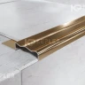 Порог угловой для защиты ступеней из нержавеющей стали шириной 35 мм  FCGR 10 золото полированное 2,7 м (Kepler Profiles)