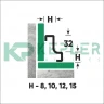 Плинтус из нержавеющей стали FiJ 10 золото сатинированное 2,7 м Kepler Profiles