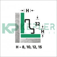 ПЛИНТУС ИЗ НЕРЖАВЕЮЩЕЙ СТАЛИ FiJ 12 Полированный 2,7 м Kepler profiles