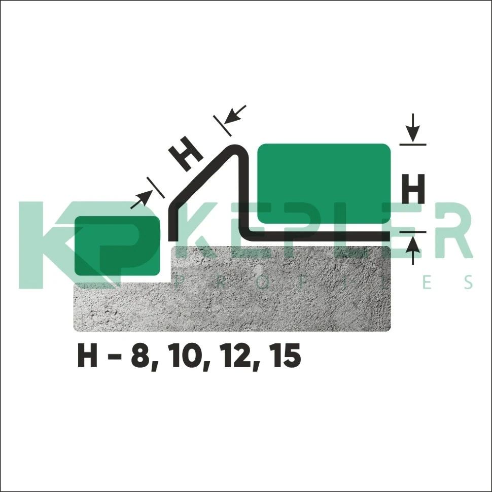 Профиль из нержавеющей стали 15 мм FSF 15 золото полированное 2,7 м